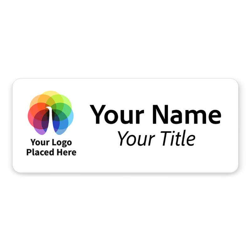 A Full Color Custom Name Tag - 1.25" x 3" 