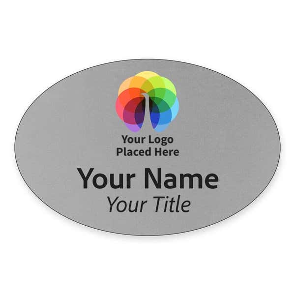 Custom Full Color 2" x 3" Oval Name Tag