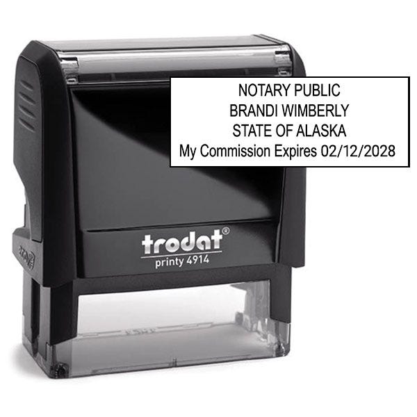 Alaska Notary Rectangle Stamp