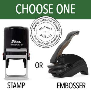 Alabama State at Large Notary Seal - Select Stamp or Embosser
