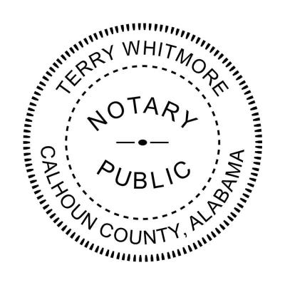 Round Alabama Notary Stamp or Embosser - alternate view