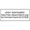 Alabama Notary Rectangle Stamp Impression