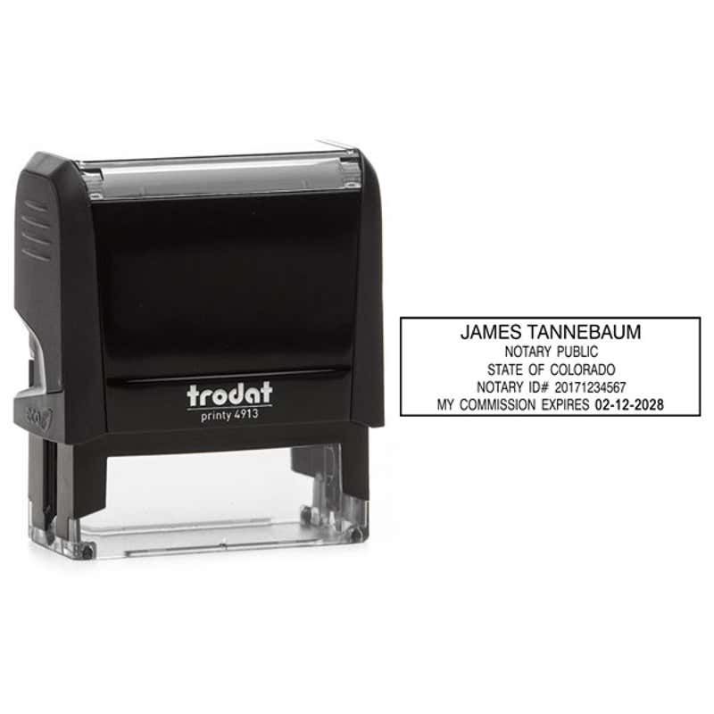Colorado Notary Rectangle Stamp and Impression