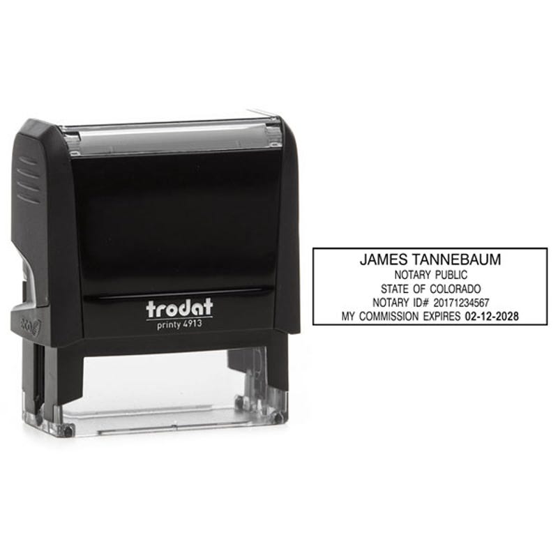 Colorado Notary Rectangle Stamp and Impression