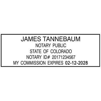 Colorado Notary Rectangle Stamp - alternate view