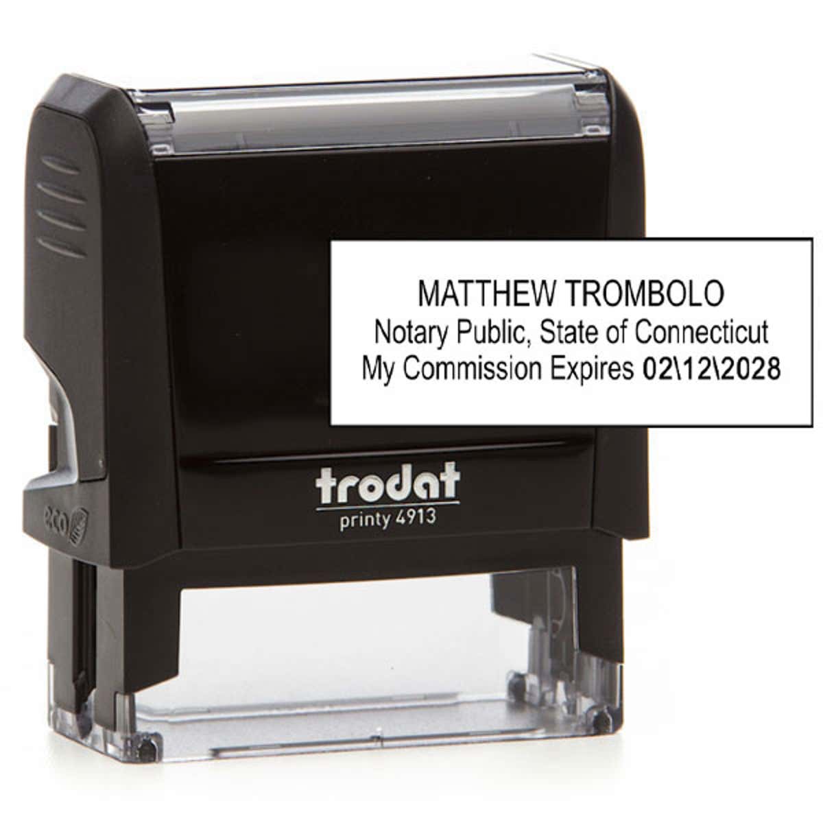 Connecticut Rectangular Notary Seal and Stamp Body