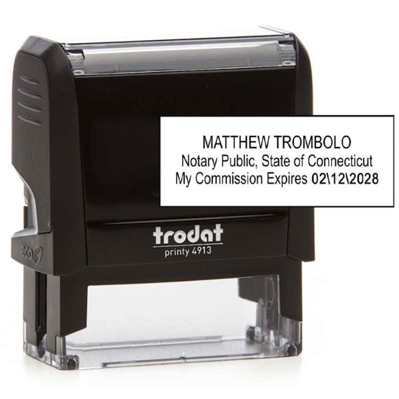 Connecticut Rectangular Notary Seal and Stamp Body