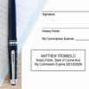 Connecticut Rectangular Notary Seal Impression on White Paper