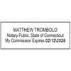 Connecticut Rectangular Notary Seal Impression Only