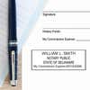 Delaware Notary Rectangle Stamp Seal on White Paper