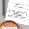 Delaware Notary Rectangle Stamp Seal Impression on Paper