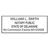 Delaware Notary Rectangle Stamp Seal