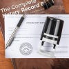 Official notary impression on attested record form with stamp body beside it