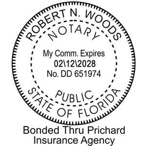 Florida Notary Bonded Thru Agency Impression Only