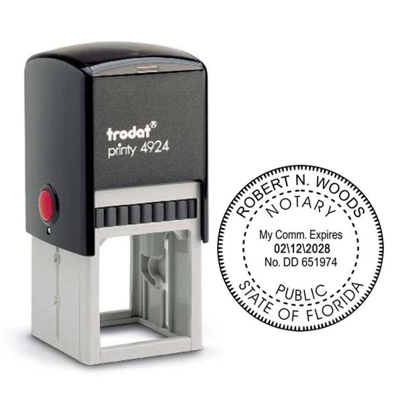 Florida Notary Bonded Thru Agency Stamp Body and Impression