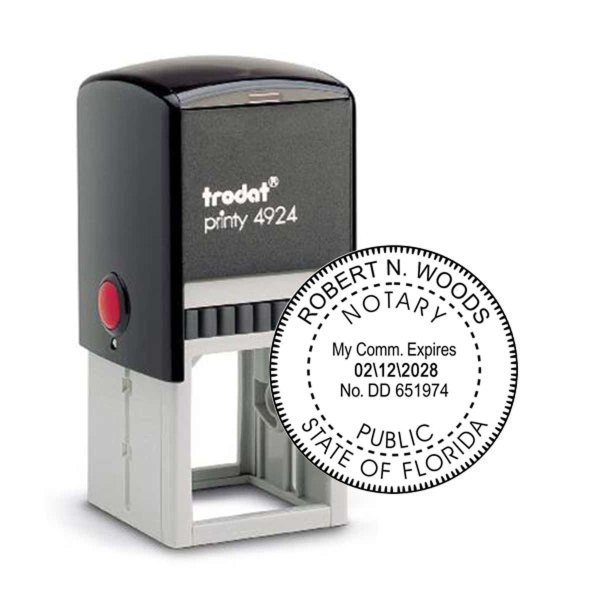 Florida Notary Bonded Thru Agency Impression and Body
