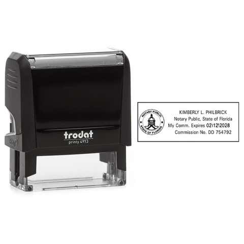 Florida Notary Public Seal Rectangular Stamp