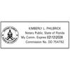 Florida Notary Public Seal Rectangular Stamp Impression
