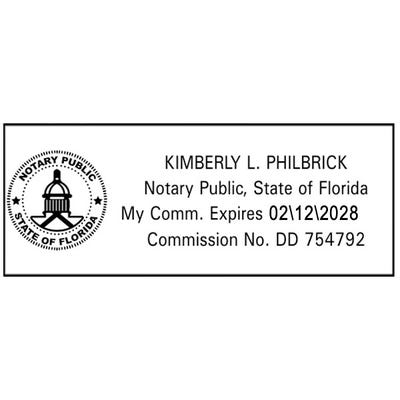 Florida Notary Public Seal Rectangular Stamp - alternate view