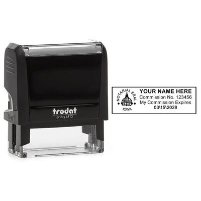 Iowa Notary Rectangular Body and Design