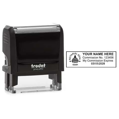 Iowa Notary Rectangular Seal