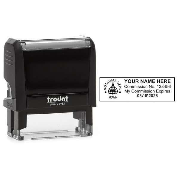 Iowa Notary Rectangular Seal