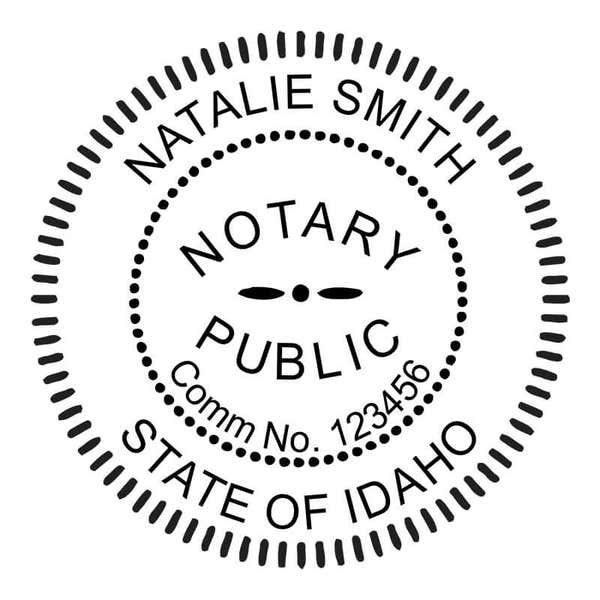 Idaho Notary Round Seal - Choose Stamp or Embosser
