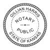 State of Kansas notary public seal impression.