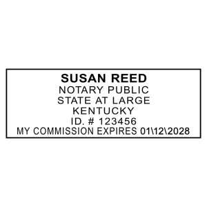Impression only of the Kentucky Notary Rectangle
