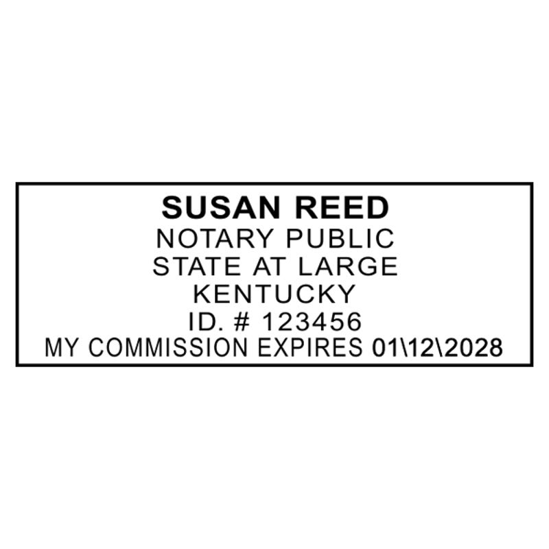 Impression only of the Kentucky Notary Rectangle