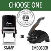 Louisiana Notary Round Seal - Choose Stamp or Embosser