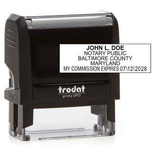 Impression overlay of the Maryland Notary Rectangle
