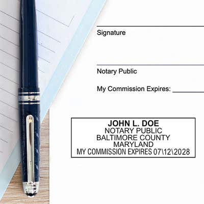 Maryland Notary Rectangle Seal - alternate view
