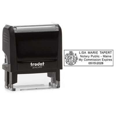 Maine Notary Rectangle Impression and Trodat Printy stamp body