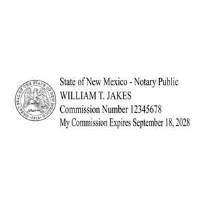 New Mexico notary stamp on paper