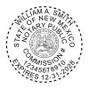 New Mexico Round Notary Seal Embosser Imprint