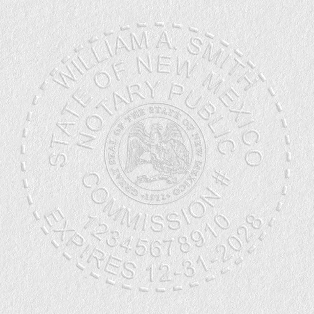 Embosser Impression Example on White Paper
