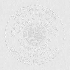 Embosser Impression Example on White Paper