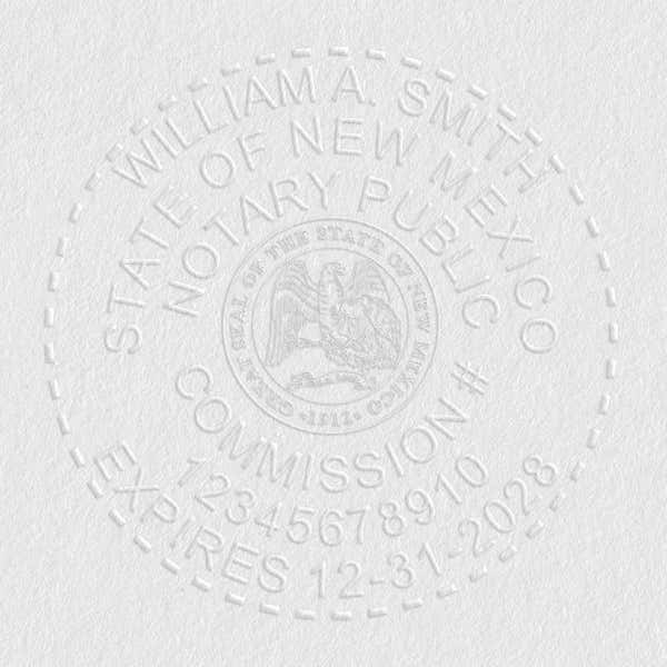 Embosser Impression Example on White Paper