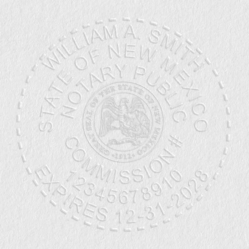 Embosser Impression Example on White Paper