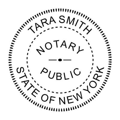 New York Notary Round Seal - Choose Stamp or Embosser - alternate view