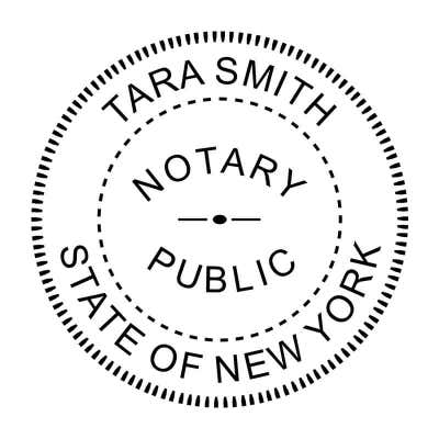 New York Notary Round Seal - Choose Stamp or Embosser - alternate view