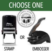 Ohio Round Notary Seal - Choose Stamp or Embosser