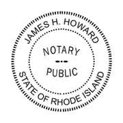 Rhode Island Round Notary Seal