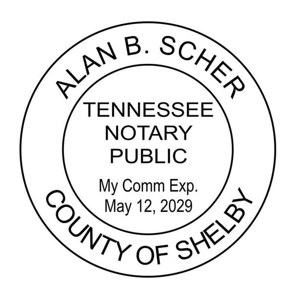 Tennessee Round Notary Seal