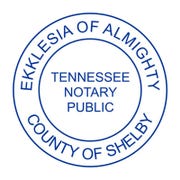 Tennessee without Date Round Notary Seal