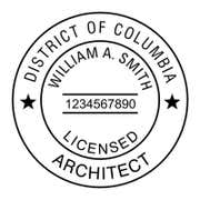District of Columbia Architect Seal