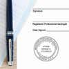 Geologist stamp impression on business document
