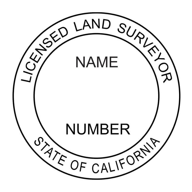 California Land Surveyor Seal impression 