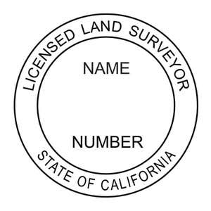 California Land Surveyor Seal impression 
